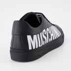 Sneaker Baskets à logo Moschino Schwarz Homme