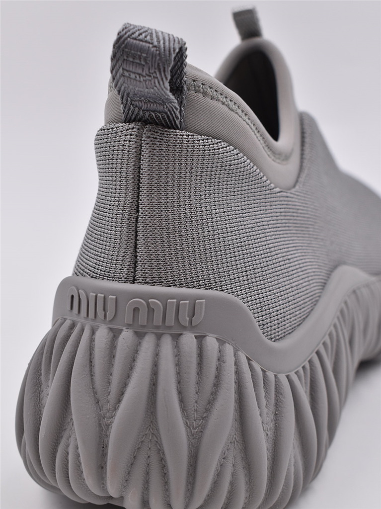 Baskets Baskets en jersey Miu Miu Gris Femme