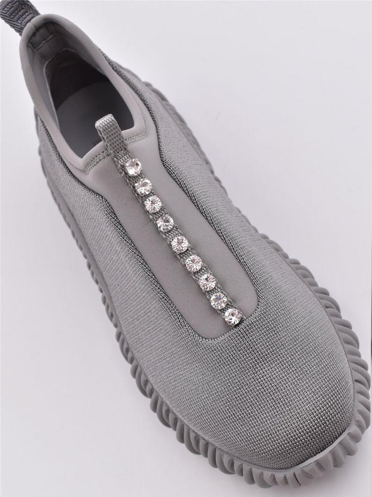 Baskets Baskets en jersey Miu Miu Gris Femme