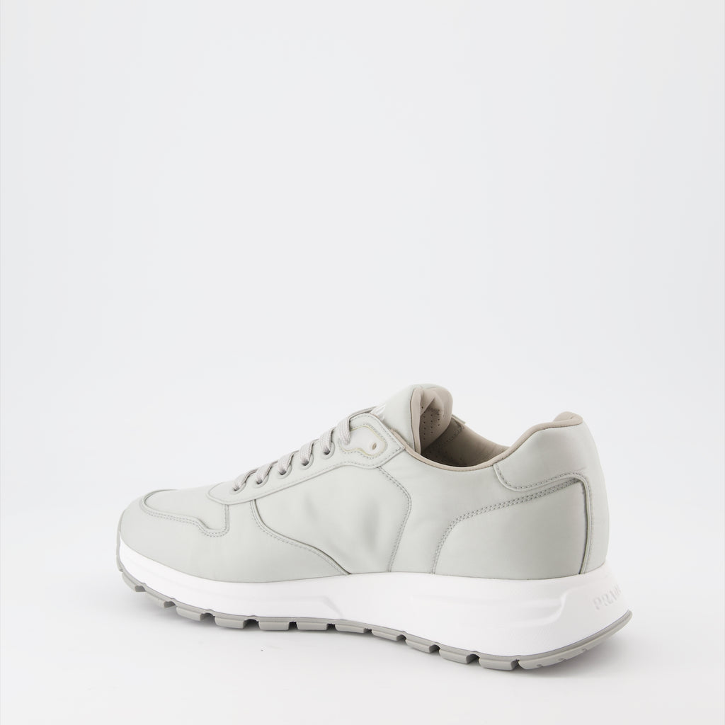 Baskets Baskets en Re-Nylon Prada Gris Homme