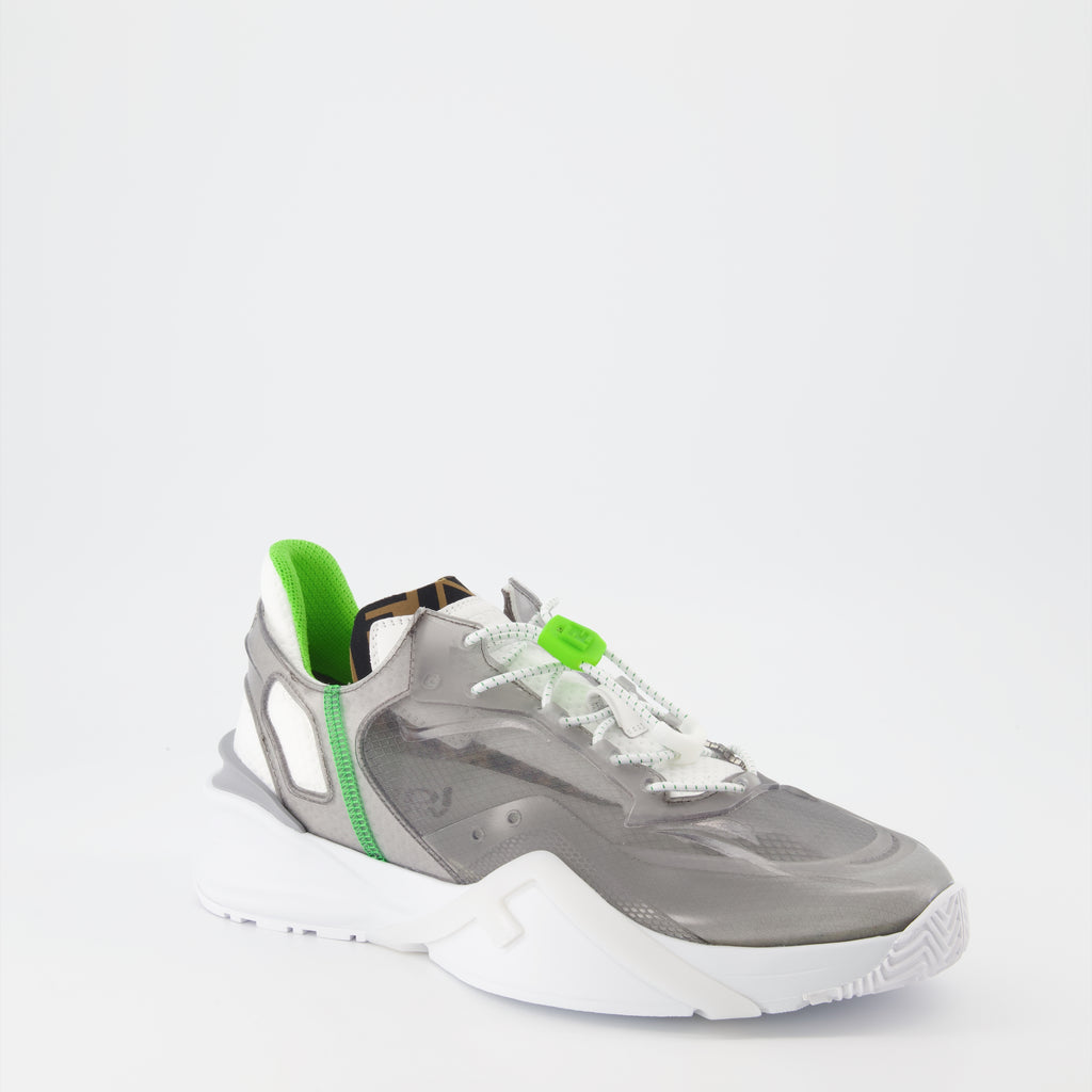 Baskets Fendi Flow en nylon gris