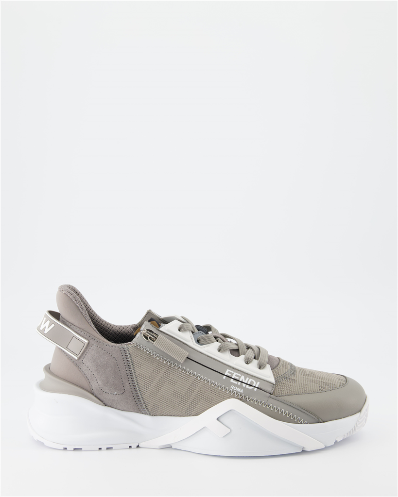 Chaussures de ville Baskets Fendi Flow Fendi Gris Homme