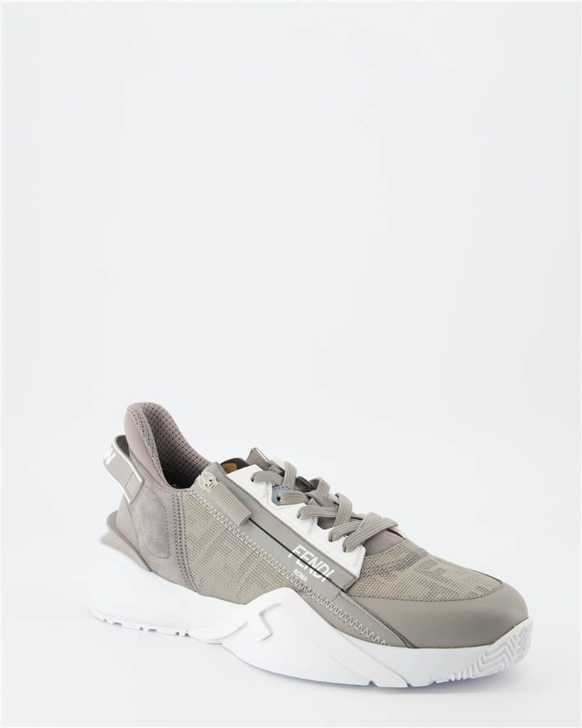 Chaussures de ville Baskets Fendi Flow Fendi Gris Homme