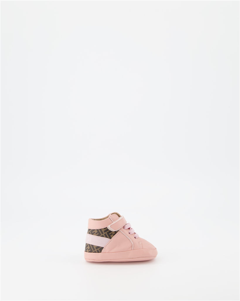 Chaussures Baskets FF Fendi Rose Enfants
