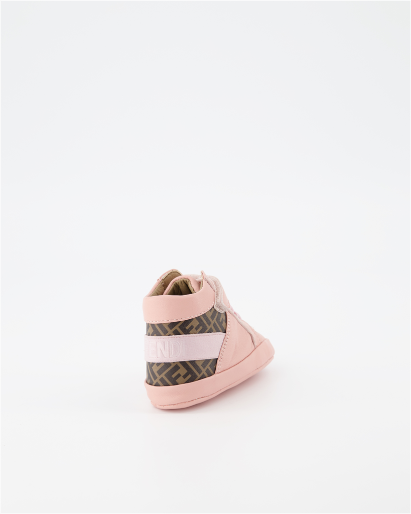 Chaussures Baskets FF Fendi Rose Enfants