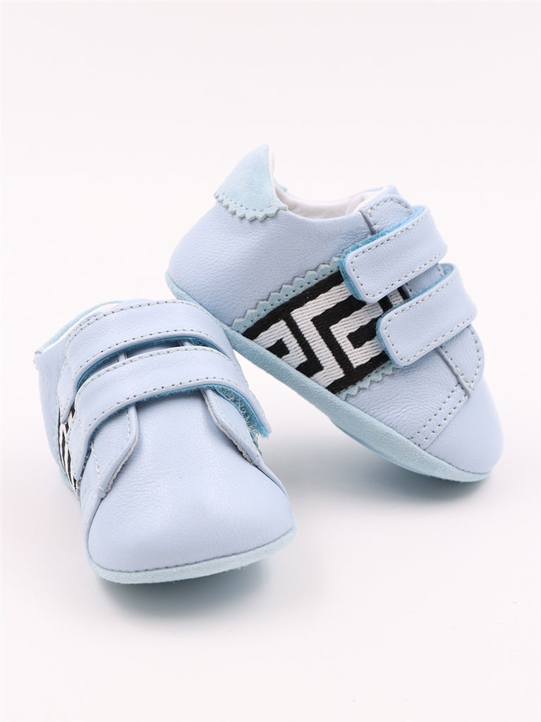 Chaussures Baskets Greca Versace Bleu Enfants