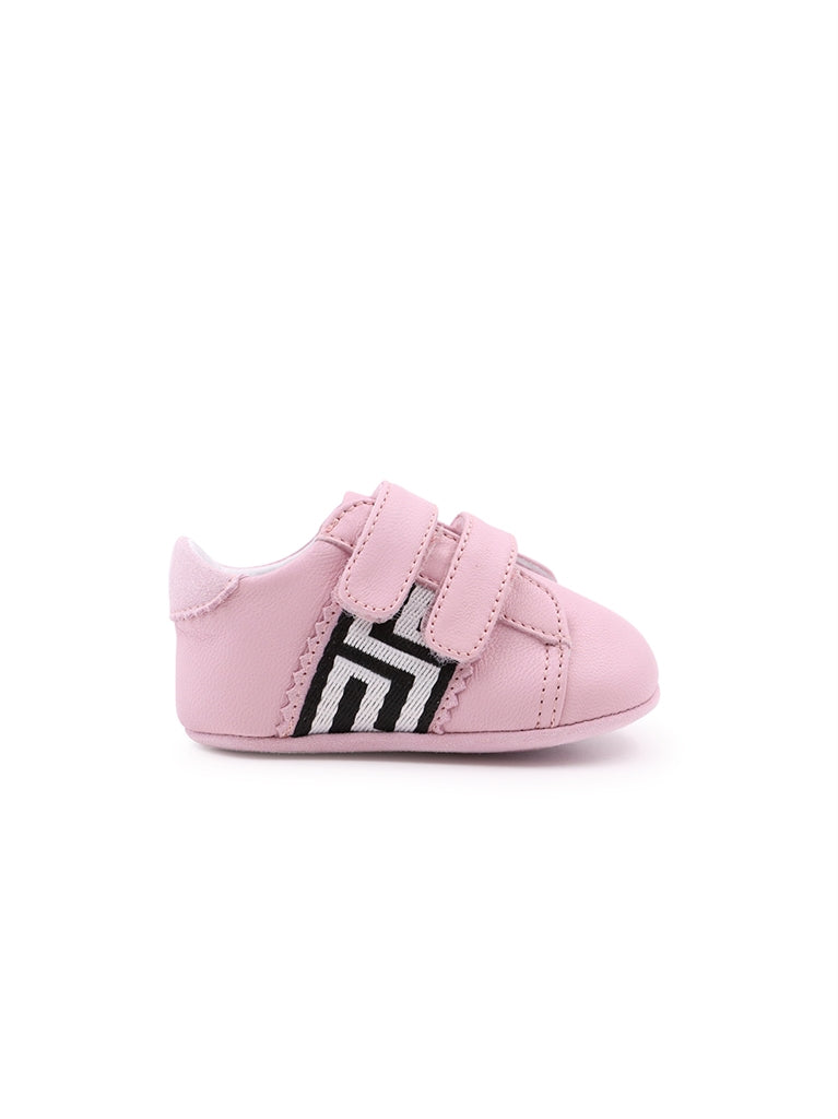 Chaussures Baskets Greca Versace Rose Enfants