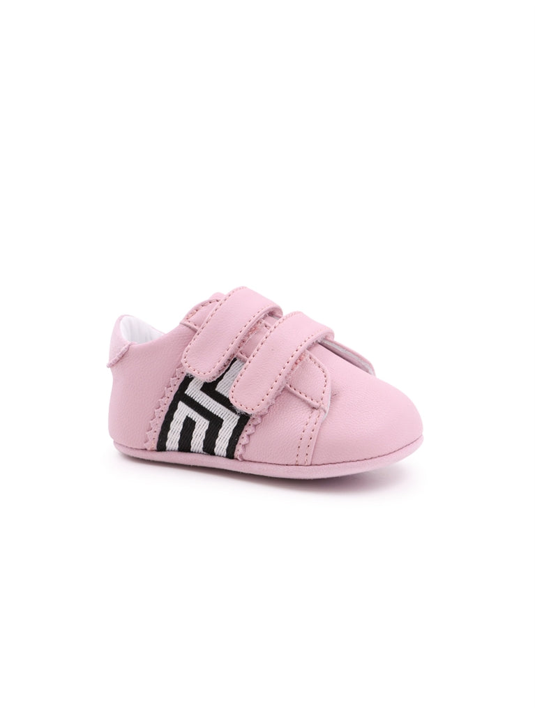 Chaussures Baskets Greca Versace Rose Enfants