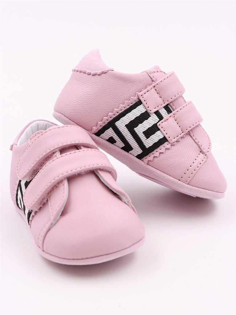 Chaussures Baskets Greca Versace Rose Enfants