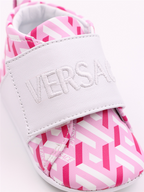 Chaussures Baskets La Greca Versace Rose Enfants