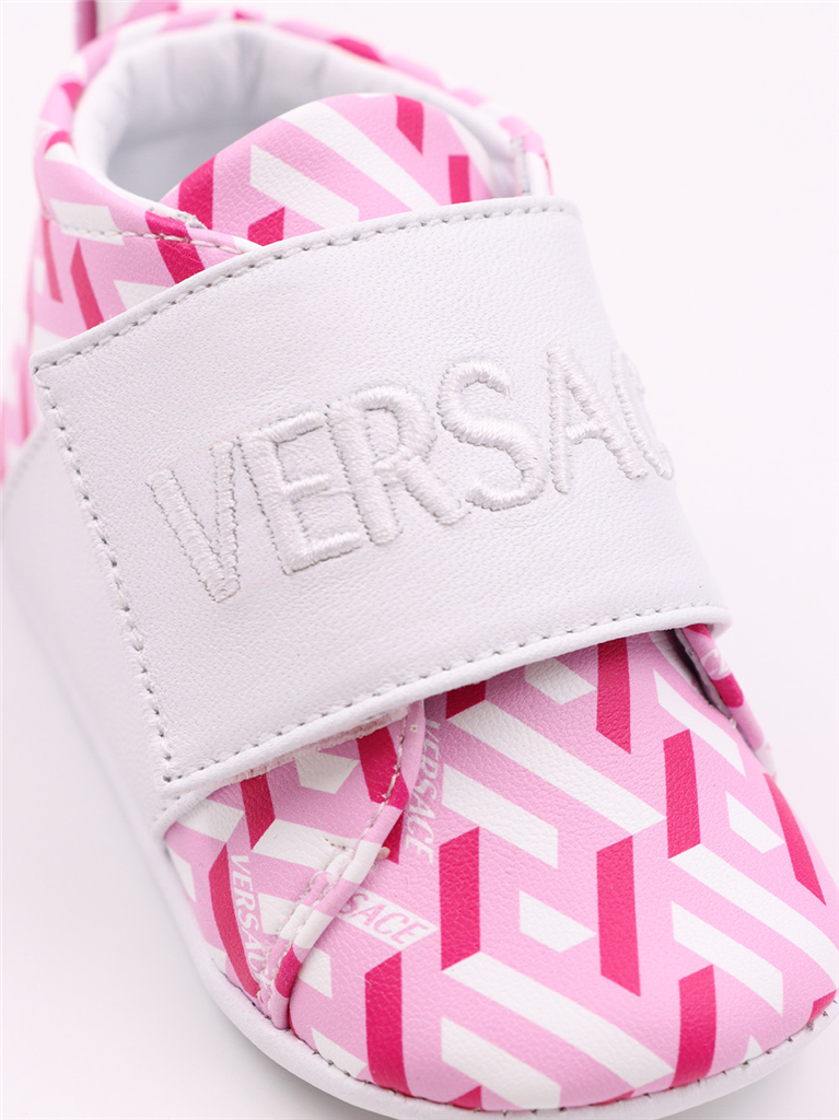 Chaussures Baskets La Greca Versace Rose Enfants