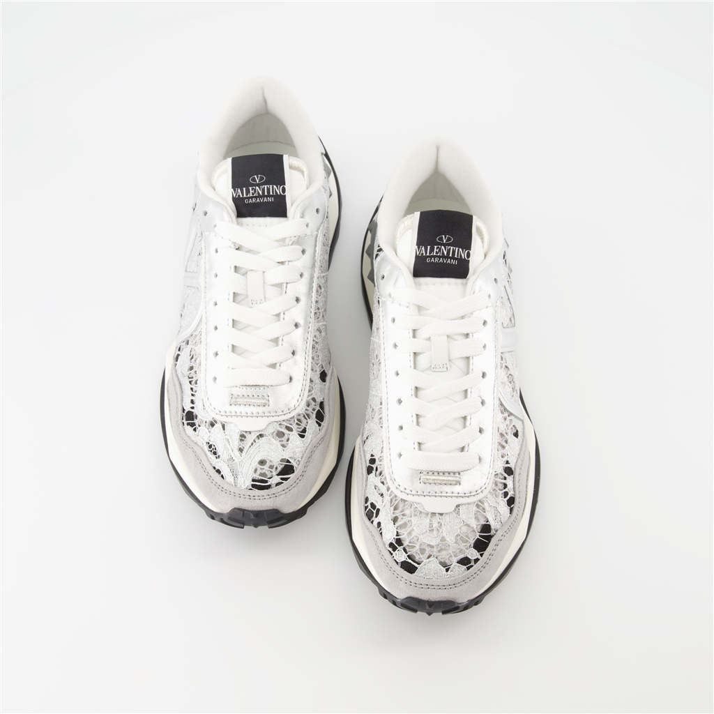 Baskets Baskets Lacerunner Valentino Garavani Argenté Femme