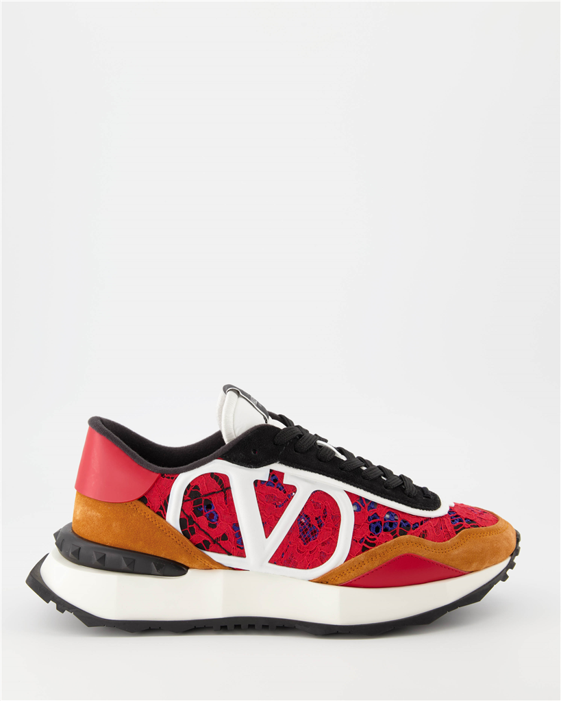 Chaussures de ville Baskets Lacerunner Valentino Garavani Rouge Homme