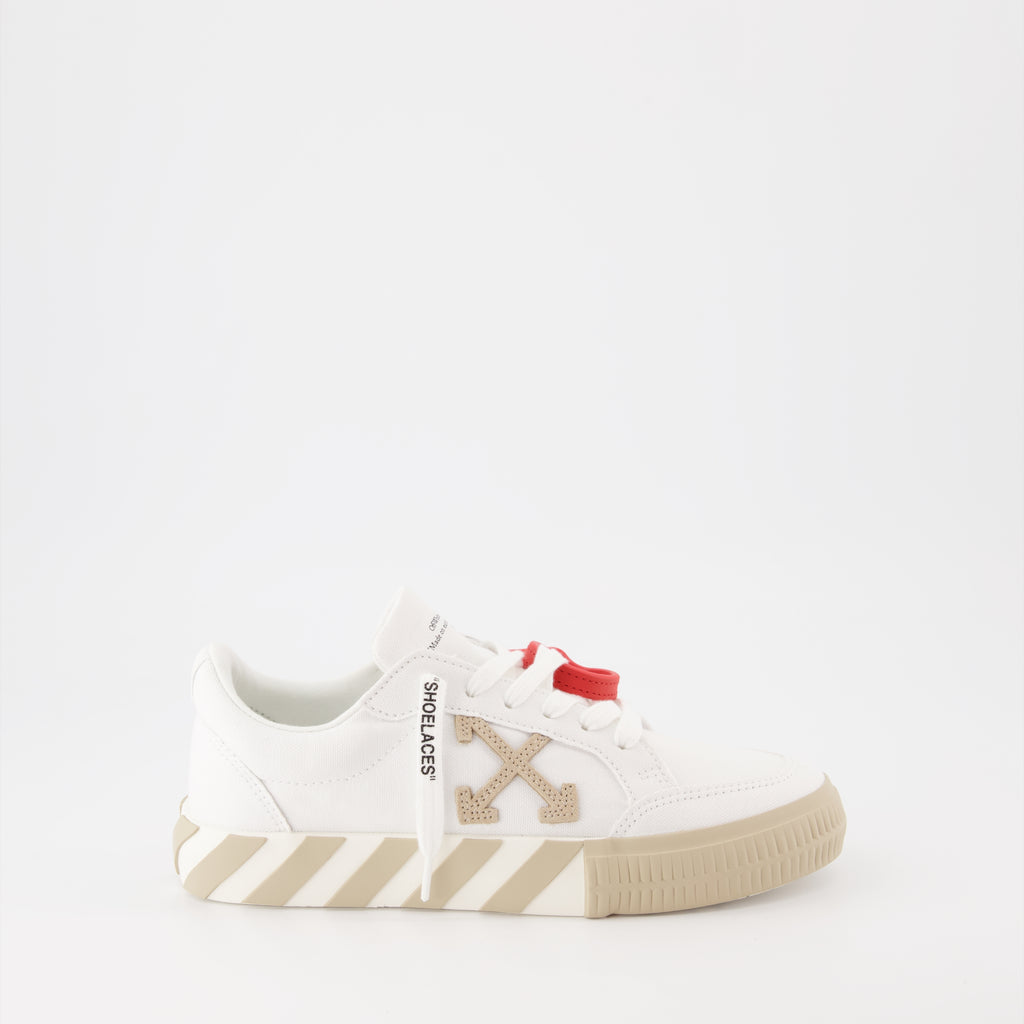 Baskets Low Vulcanized blanc beige