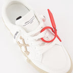 Baskets Low Vulcanized blanc beige