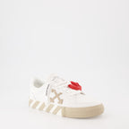 Baskets Low Vulcanized blanc beige