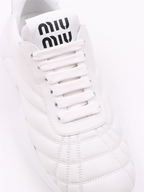 Baskets Baskets nappa Blanc Miu Miu Blanc Femme