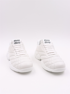 Baskets Baskets nappa Blanc Miu Miu Blanc Femme