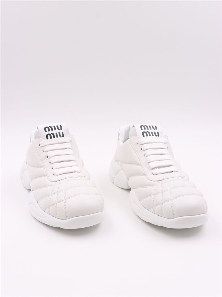 Baskets Baskets nappa Blanc Miu Miu Blanc Femme