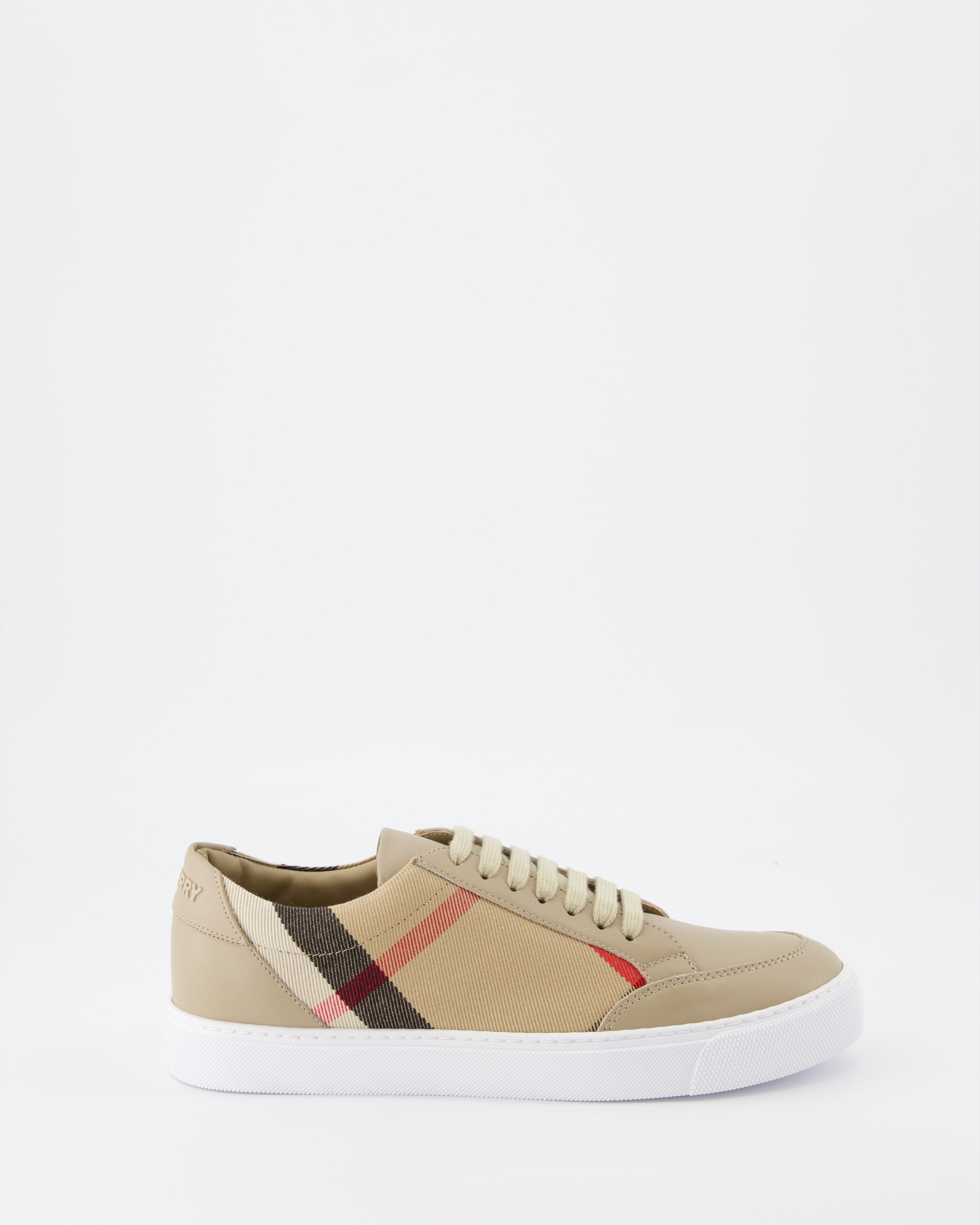 Sneaker Baskets à carreaux Burberry Beige Femme