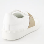 Baskets Open beige blanc