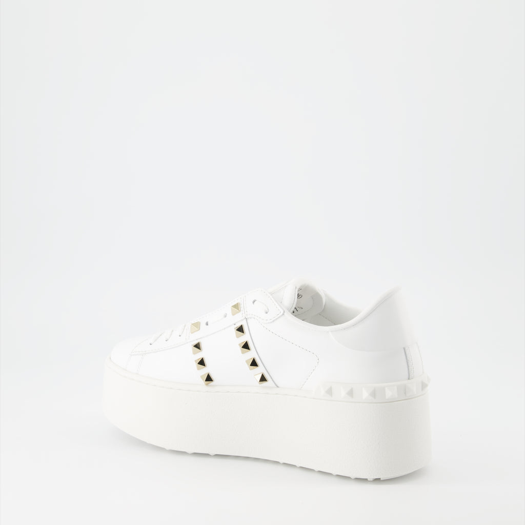 Sneakers Baskets Open compensées Valentino Garavani Bianco Femme