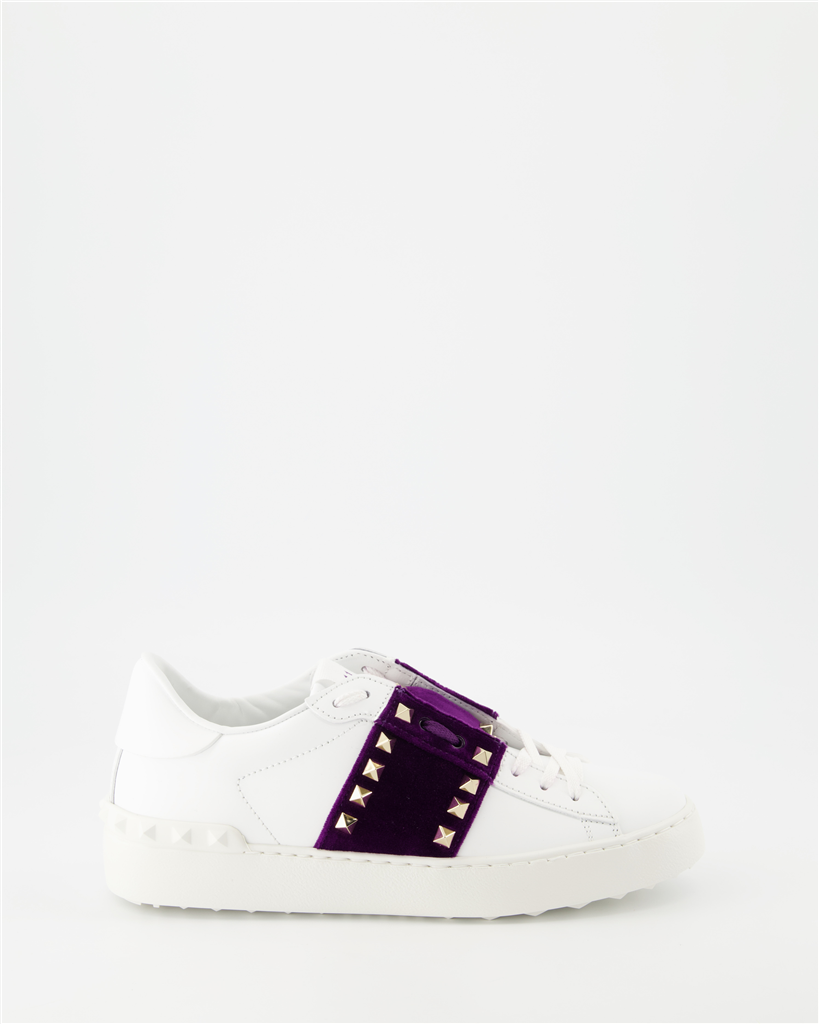 Sneakers Baskets Open Rockstud Valentino Garavani Viola Femme