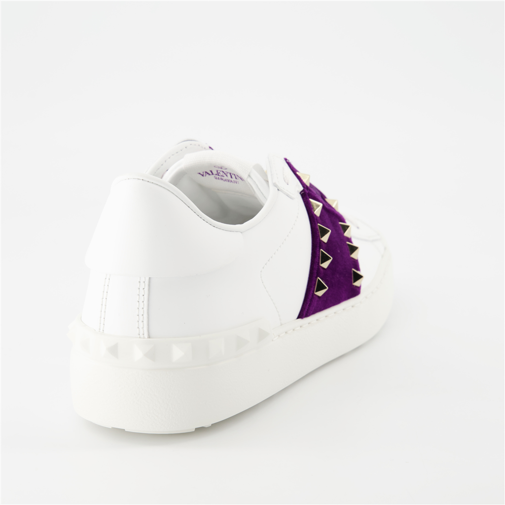 Sneakers Baskets Open Rockstud Valentino Garavani Viola Femme