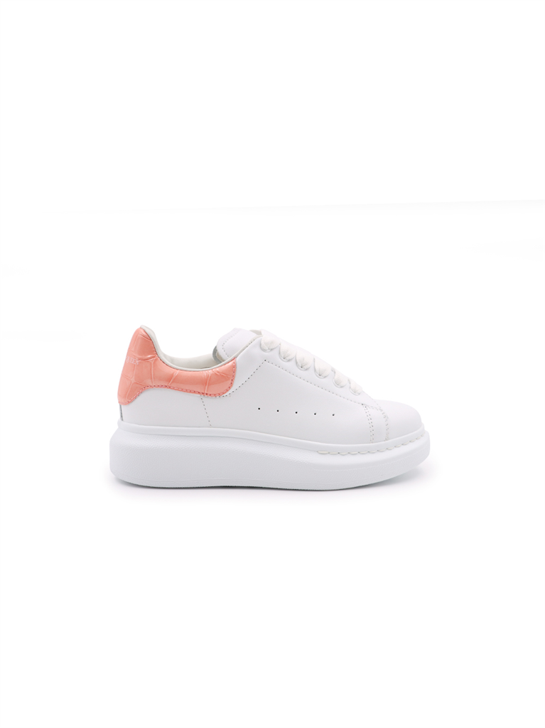 Chaussures Baskets oversize en croco Alexander McQueen Rose Filles (3 ans et +)