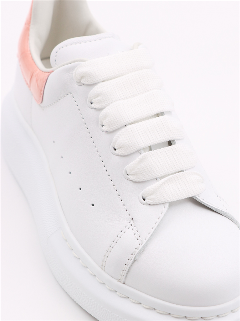 Chaussures Baskets oversize en croco Alexander McQueen Rose Filles (3 ans et +)