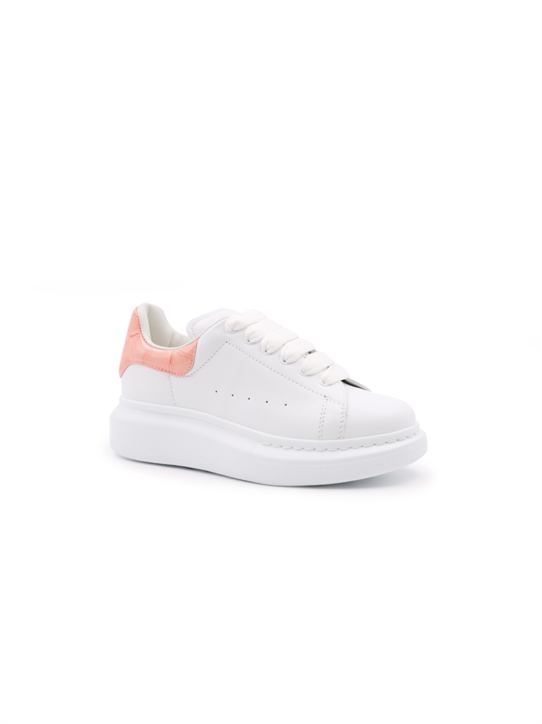 Shoes Oversized crocodile sneakers Alexander McQueen Pink Girls (3 years and over)