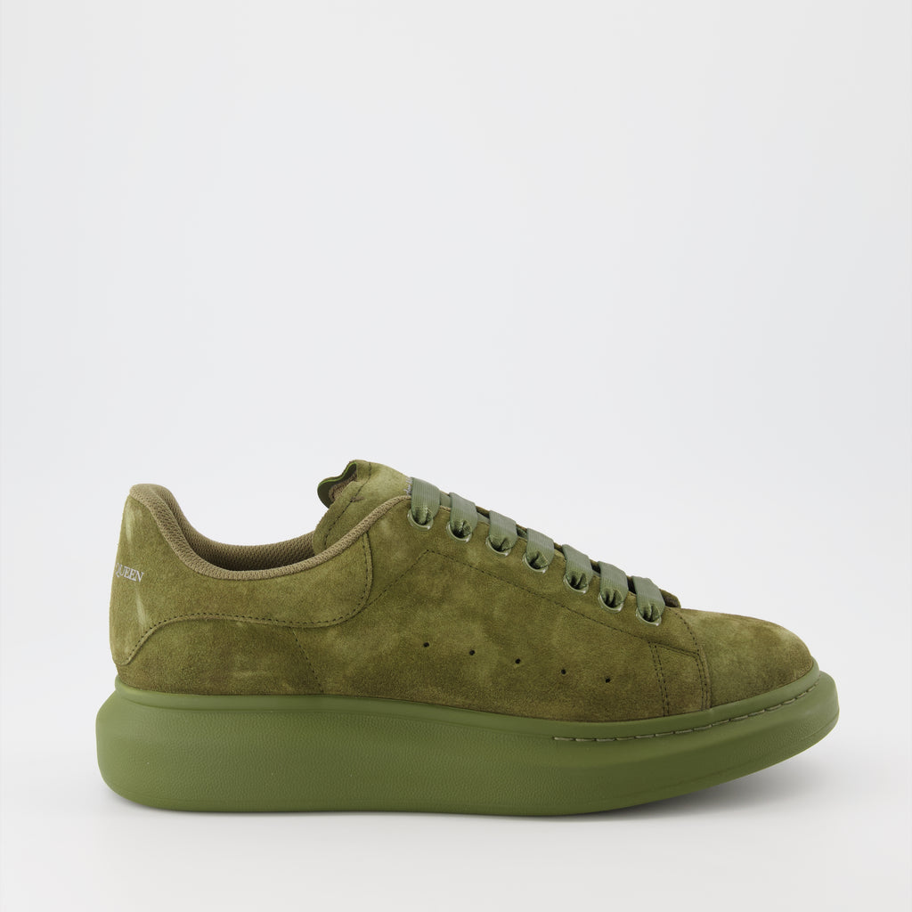 Baskets oversize en daim vert