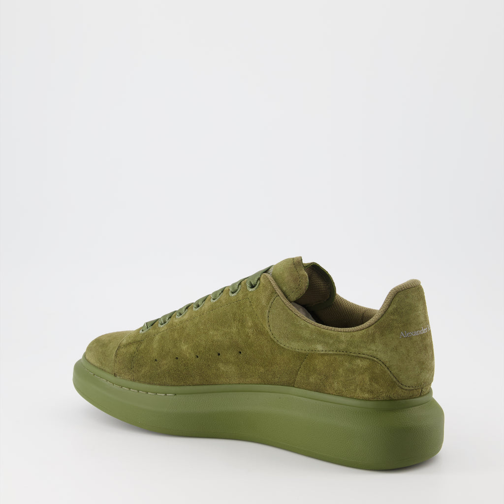 Baskets oversize en daim vert
