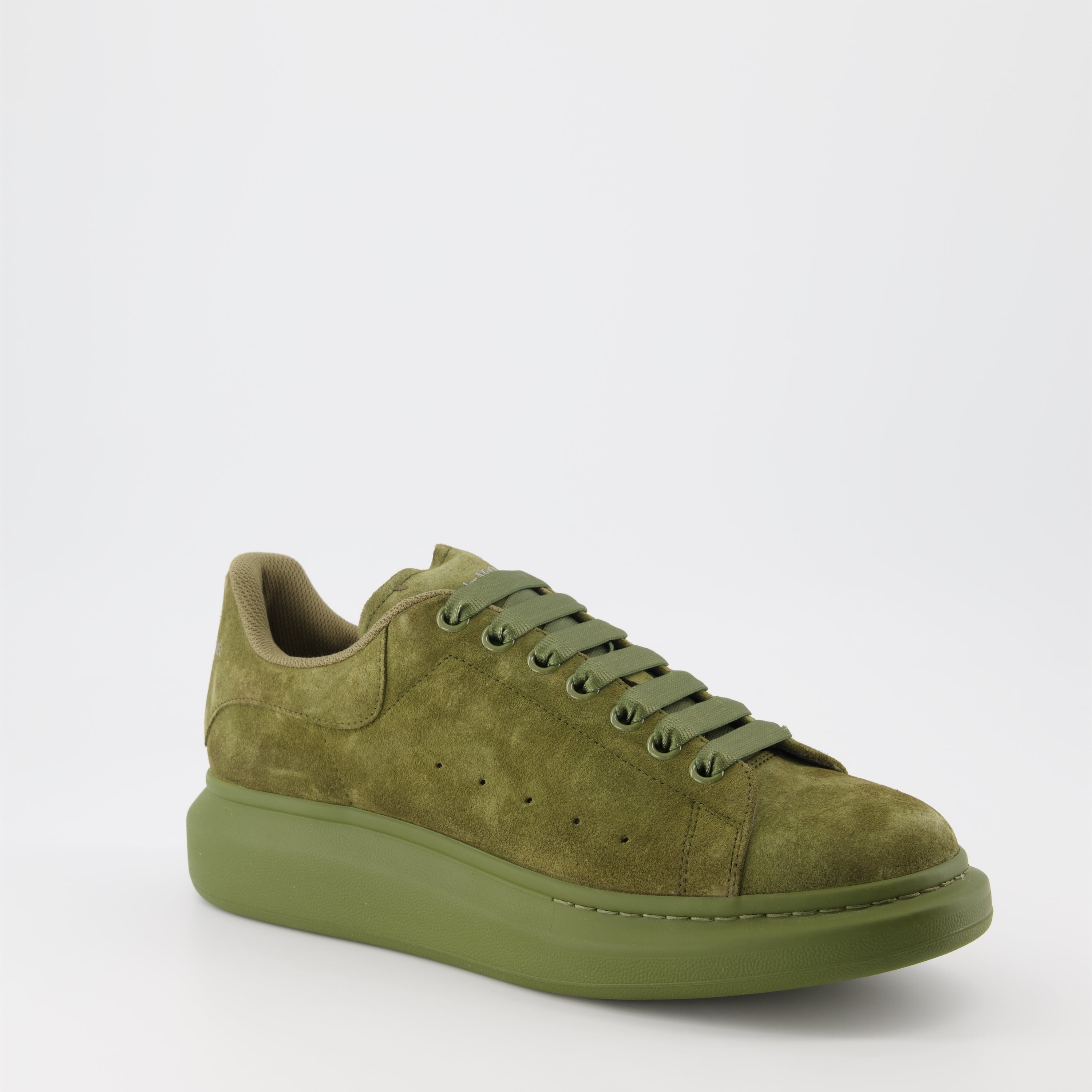 Baskets oversize en daim vert