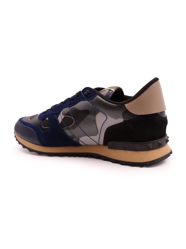 Chaussures de ville Baskets Rockrunner Valentino Garavani Bleu Homme