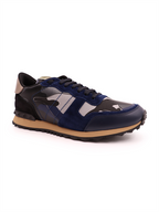 Chaussures de ville Baskets Rockrunner Valentino Garavani Bleu Homme