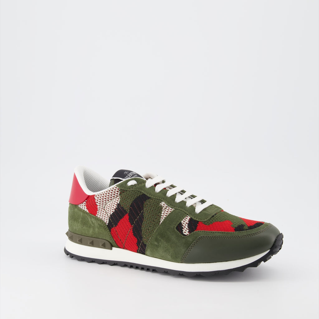Baskets Baskets Rockrunner Valentino Garavani Vert Homme