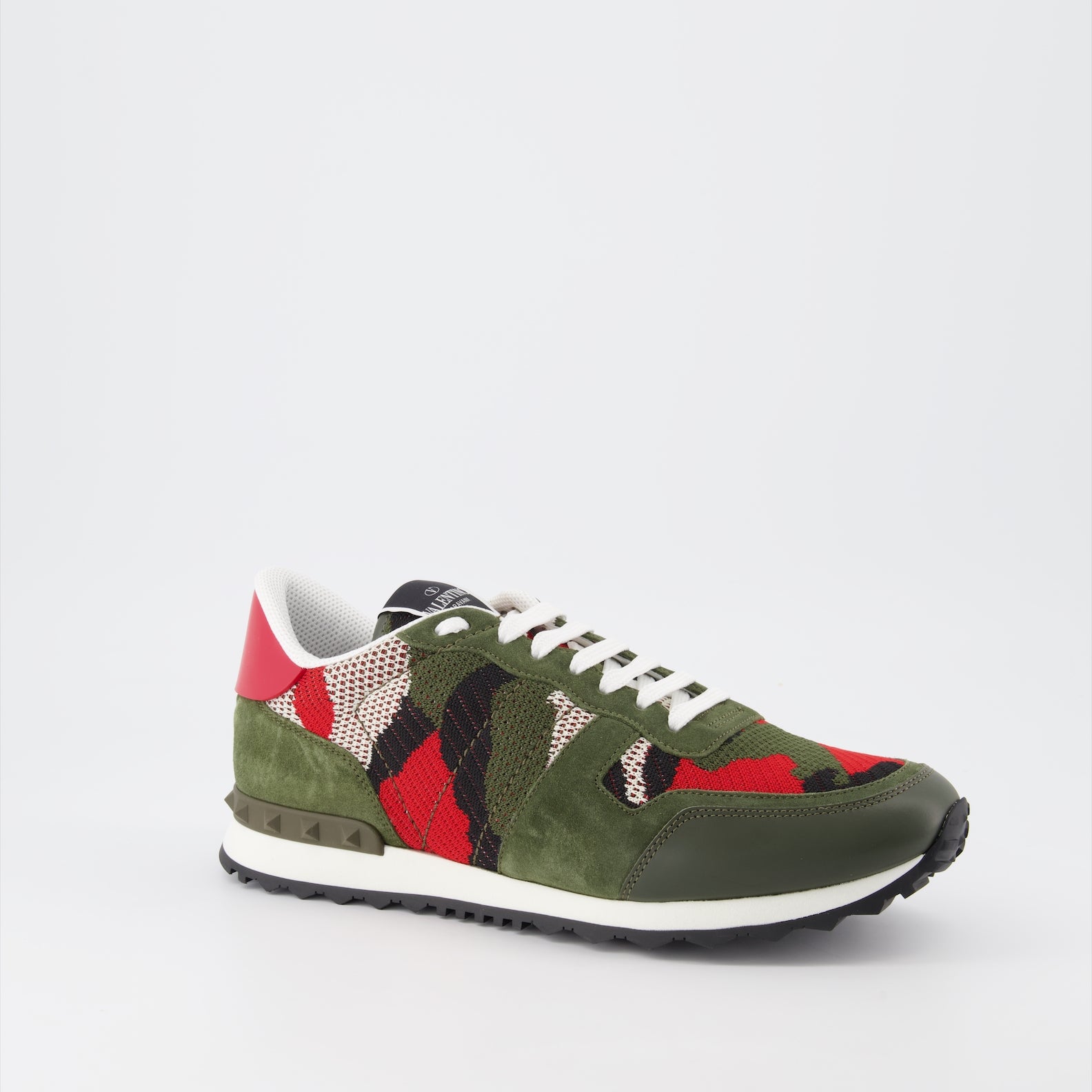Baskets Baskets Rockrunner Valentino Garavani Vert Homme