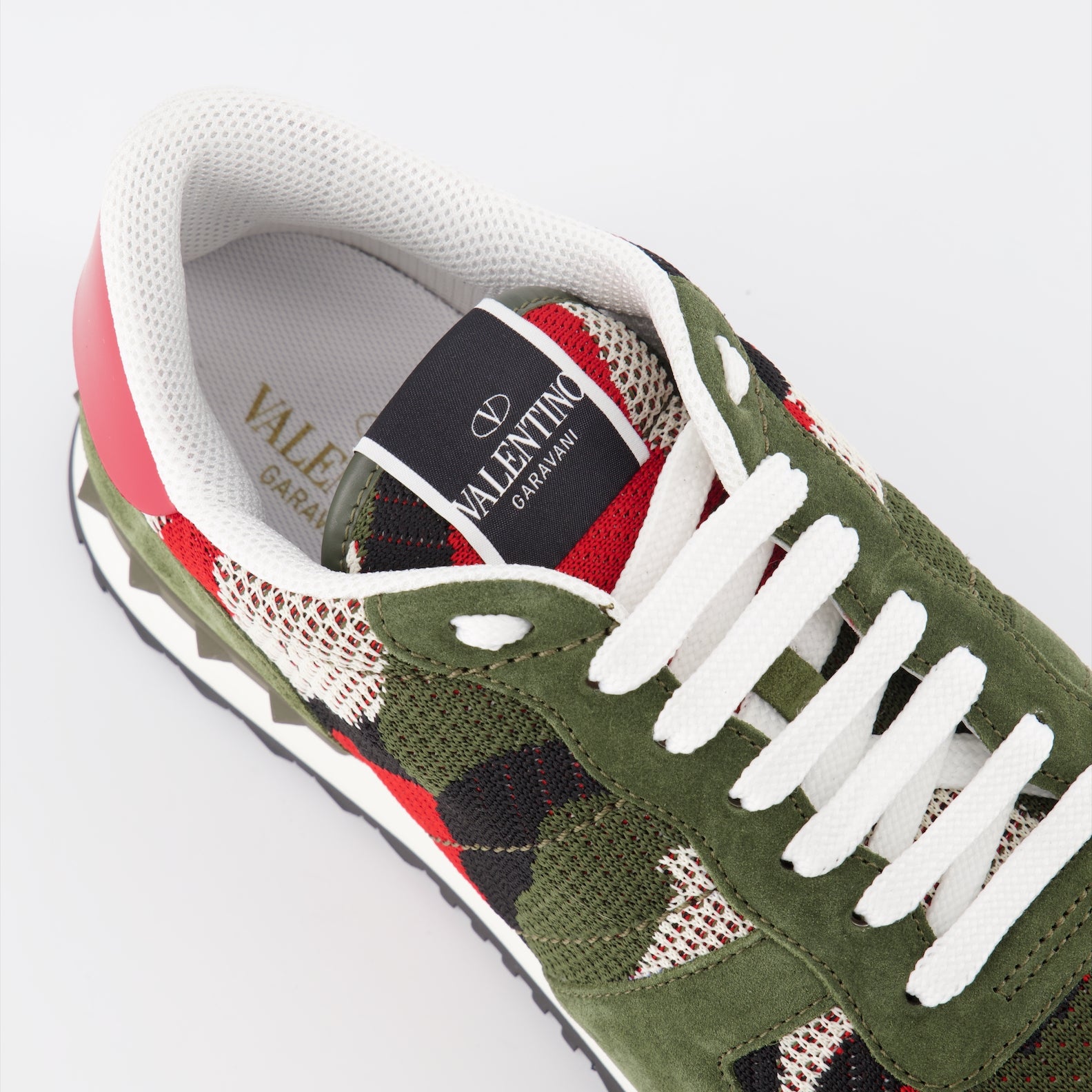 Baskets Baskets Rockrunner Valentino Garavani Vert Homme