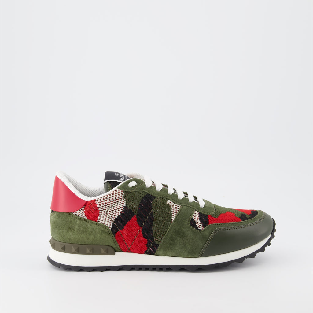 Baskets Baskets Rockrunner Valentino Garavani Vert Homme