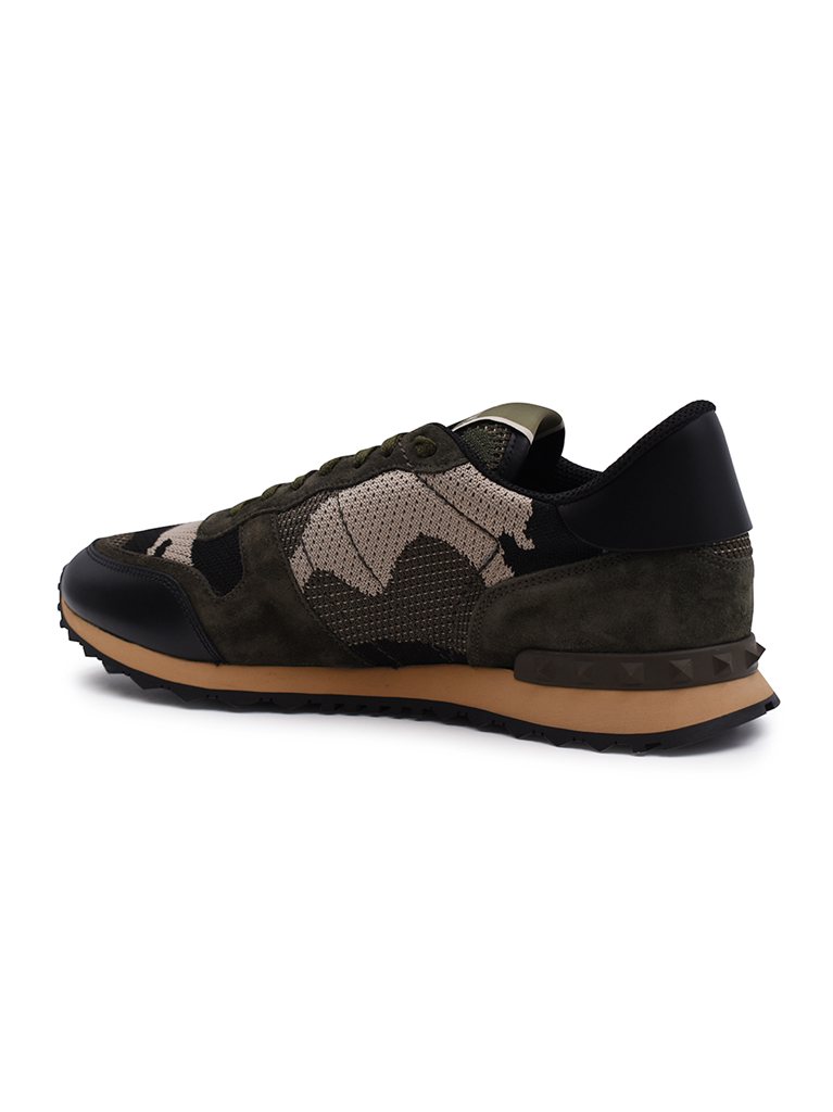 Baskets Baskets Rockrunner Valentino Garavani Vert Homme
