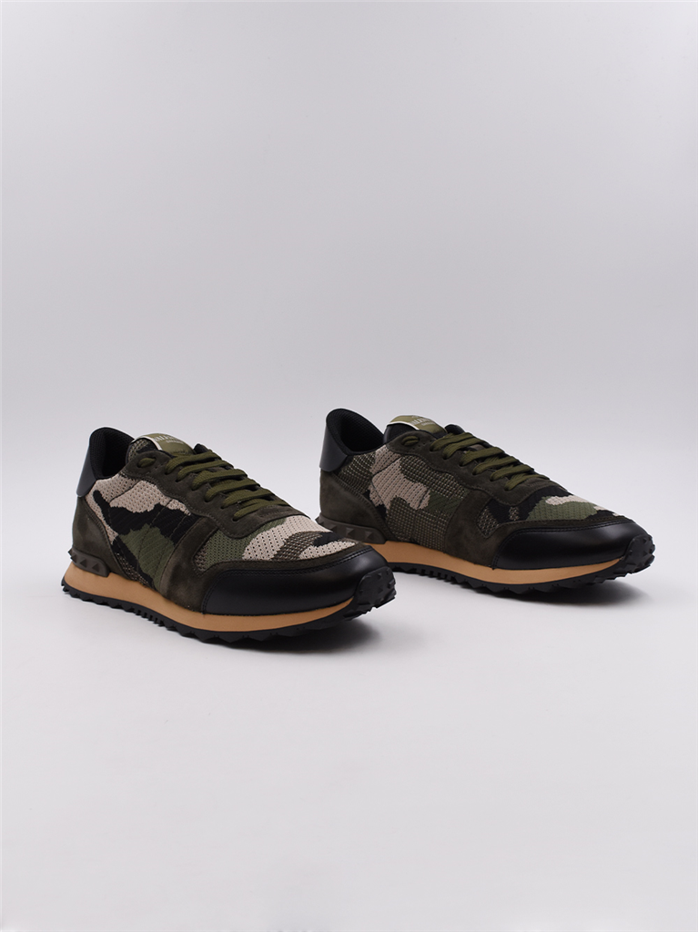Baskets Baskets Rockrunner Valentino Garavani Vert Homme