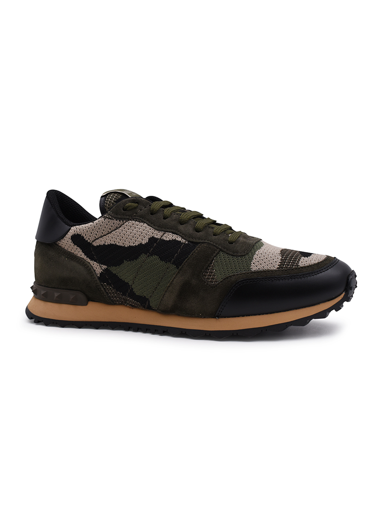 Baskets Baskets Rockrunner Valentino Garavani Vert Homme