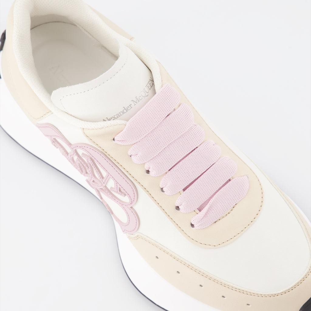 Sneaker Baskets Sprint Runner Alexander McQueen Beige Femme