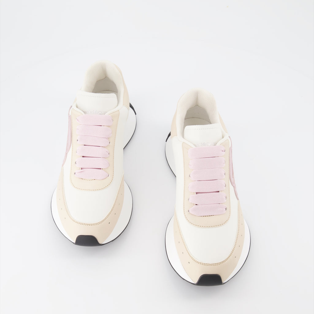 Sneaker Baskets Sprint Runner Alexander McQueen Beige Femme