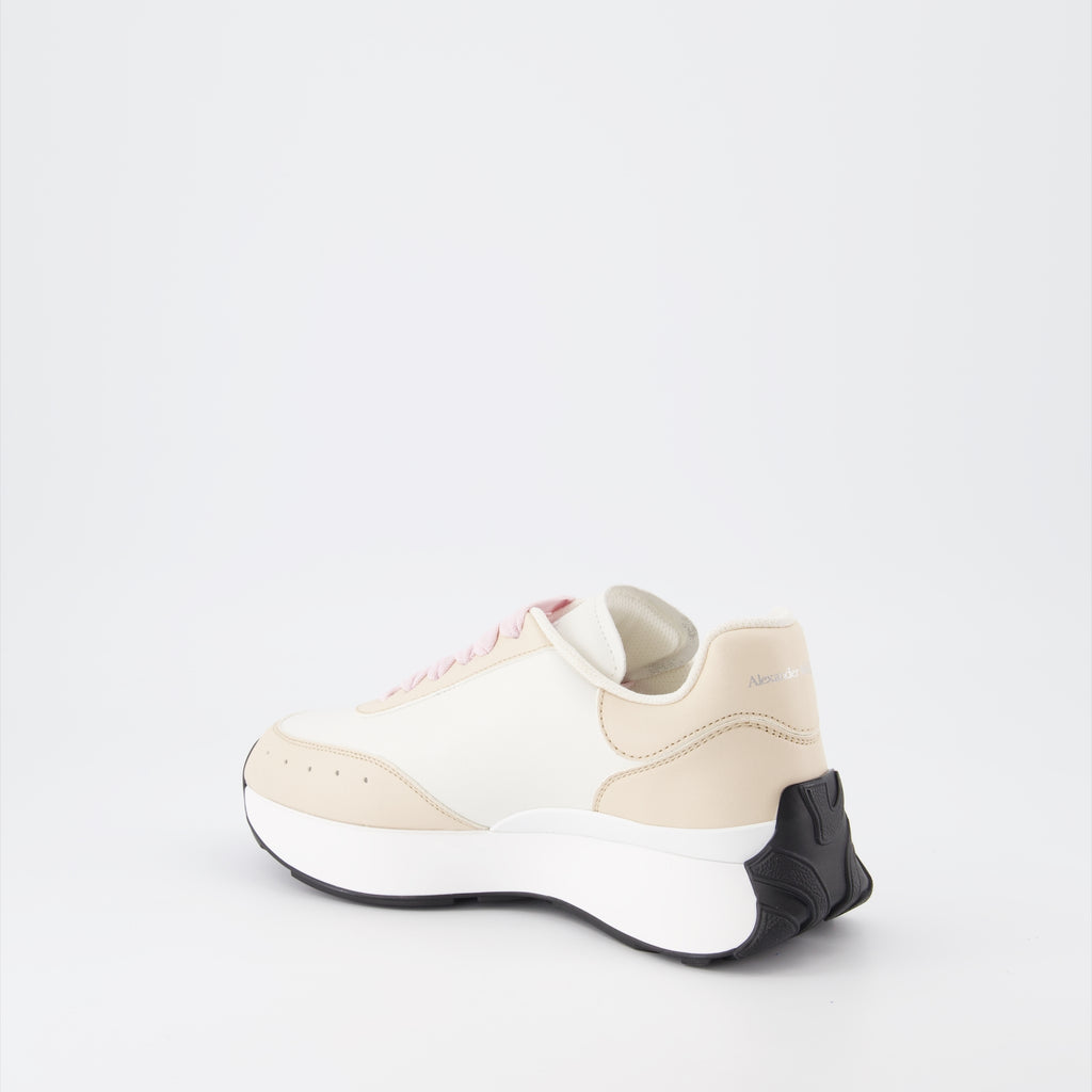 Sneaker Baskets Sprint Runner Alexander McQueen Beige Femme