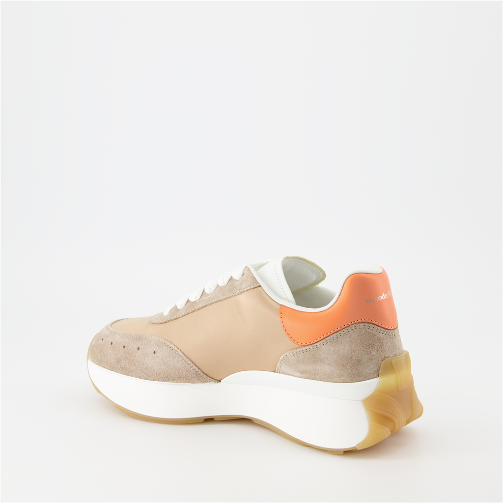 Sneaker Baskets Sprint Runner Alexander McQueen Beige Femme