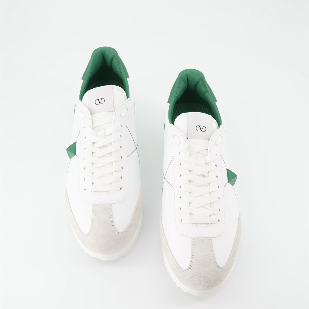 Sneakers Baskets Stud Around Valentino Garavani Verde Homme
