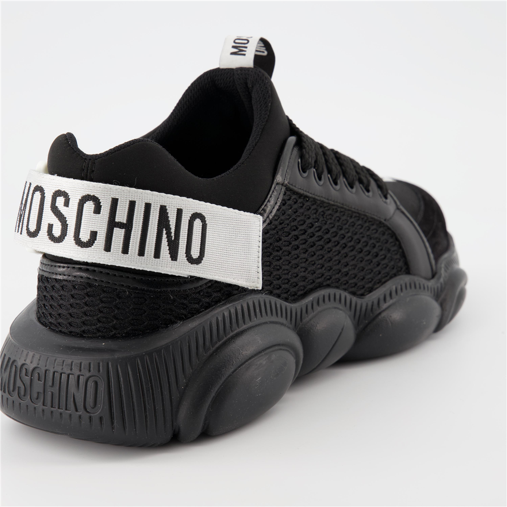 Sneakers Baskets Teddy Moschino Nero Homme