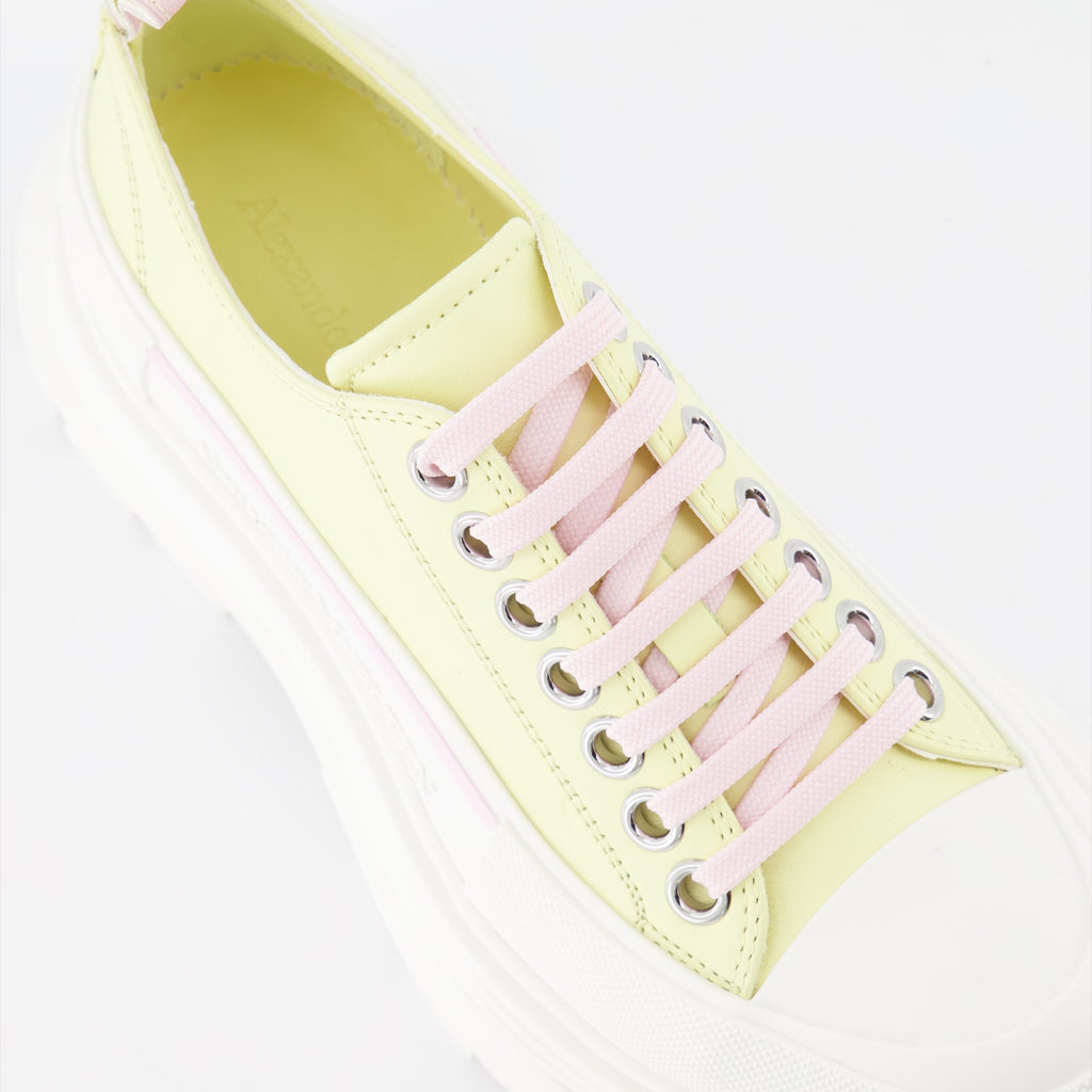 Tênis Baskets Tread Slick Alexander McQueen Amarelo Femme